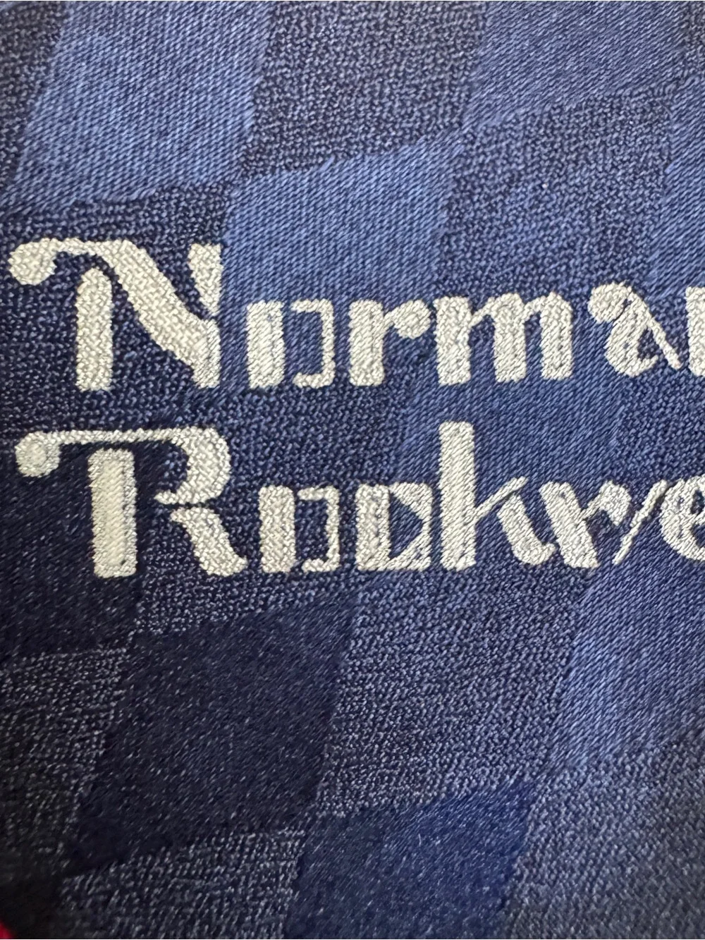 Vintage Norman Rockwell Christmas Silk Tie Santa Hallmark Holiday 57”